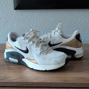 Nike Air Max Women's Sneakers in White and Gold